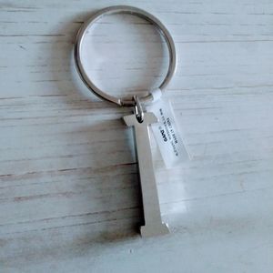 Elegant I initial large keychain stocking stuffer